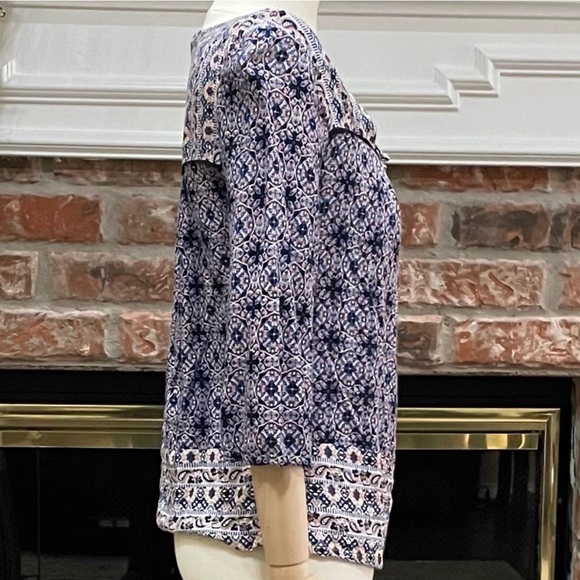 Japna purple multi-patterned 3/4 sleeve top / XS /Excellent condition - Picture 4 of 12